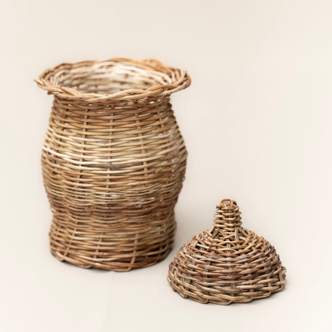 Florero en Rattan